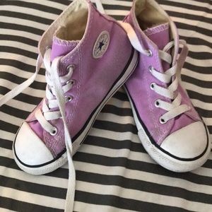 Toddler Converse pink high tops